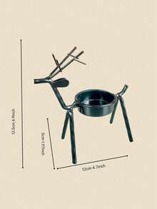 2 piezas Portavelas de reno marrón navideños, Portavelas de reno de hierro creativos (velas no incluidas), Adecuados para la decoración de la mesa de fiesta de Navidad, regalos de cumpleaños, decoración de la habitación, ambiente del hogar, portavelas de aromaterapia, decoración de mesa Decoración del hogar Decoraciones navideñas Invierno