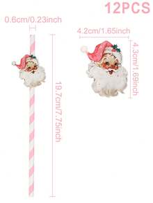 12pcs Christmas Paper Straws,Christmas Striped Straws,Truck Santa Claus Gingerbread Man Cards Decor Straws,Merry Christmas Theme Disposable Tableware,Daily Drinking And Crafts,Christmas Party Decorations For Home 2025,Christmas Table Dining Room Bottle Decor, Christmas Ornaments,Christmas Table Center Decoration,Christmas Gifts,Party Favors,Happy New Year Gifts