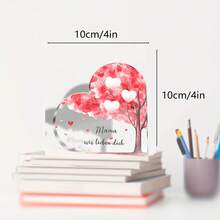 Unique Heart-Shaped Acrylic Home Decor, Best Gift For Mom, Mother's Day, Christmas Gift From Daughter/Son