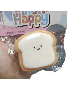 2Pcs Toast Squeeze Relax Toy Cute Bread Design Slow Rebound Fun Ahd Cute Christmas &Birthday Gift Squeeze Gifts For Children, Teens, And Adults - 彩色 - 查看 9