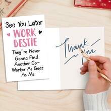 1 set de cartes de voeux d'adieu, de départ, de nouveaux départs et de meilleurs vœux, carte d'inspiration pour dire au revoir aux collègues, aux amis et aux êtres chers, carte de qualité premium avec enveloppe, idéale pour les cadeaux, les adieux au bureau et les transitions de carrière