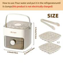 1pc Easy Release Ice Cube Tray, One-Touch Pressure Ice Maker Mold, Home Use Ice Block Storage Mold (48-Grid Ice) - White - View 3