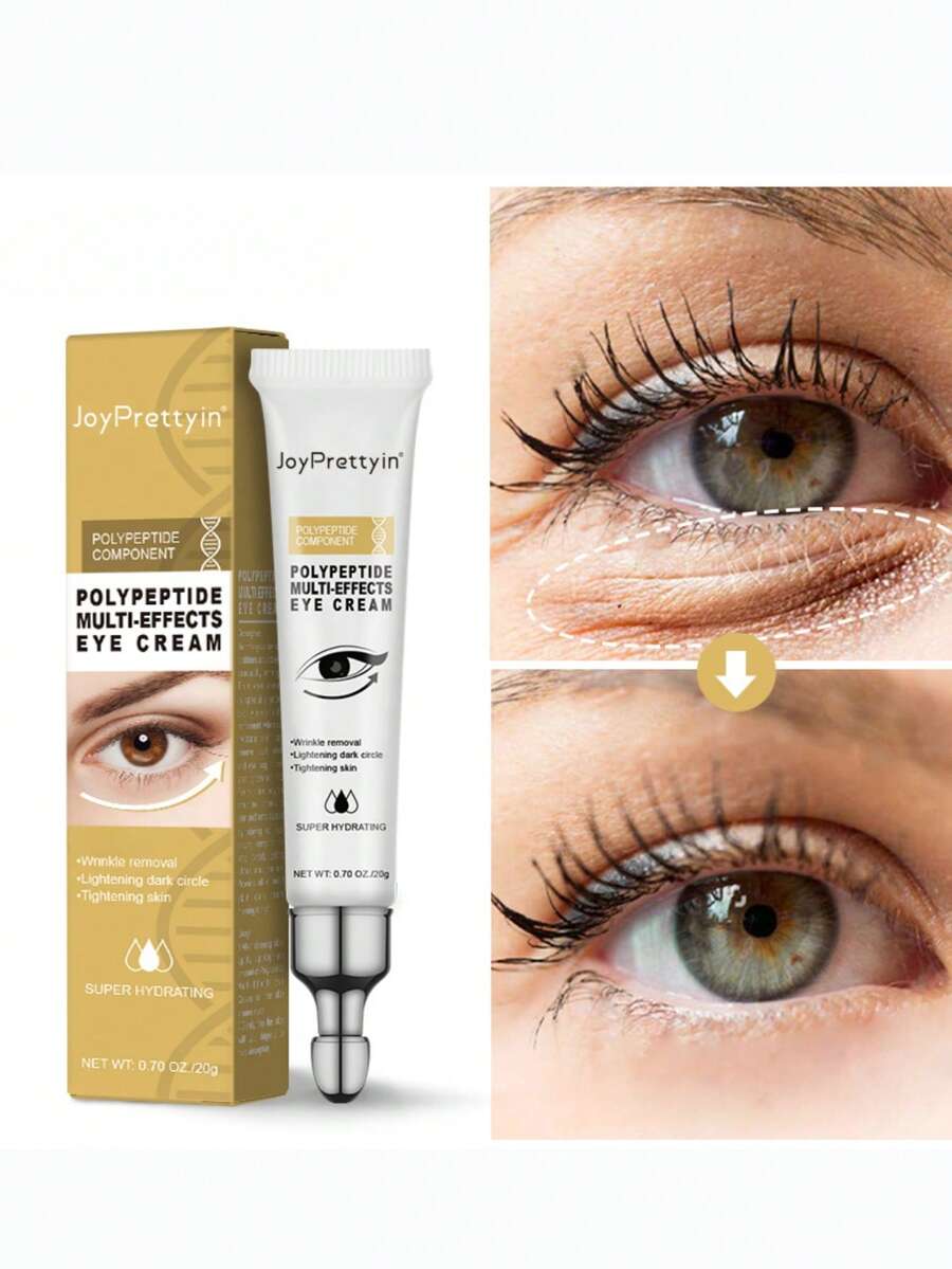 JoyPretty 眼袋眼霜多效撫紋祛老緊緻消腫眼部護理美容 - 金色 - 查看 1