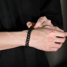 MDFUN 1pc Fashionable & Versatile Minimalist Stainless Steel Cuban Link Bracelet With Spring Clasp, Suitable For Women And Men, For Daily Wear, Parties, Holidays, And Gift Giving