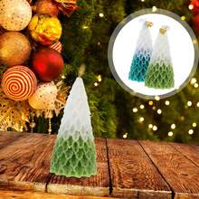 Christmas Tree Shaped Scented Candles For Christmas Holiday Table Decoration Christmas Scented Candles Winter Christmas Tree Taper Candles Home Decoration And Souvenirs, Suitable For Bedroom, Bathroom, Party, Christmas, Random Colors/Styles - Multicolor - View 7