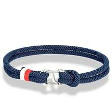 Men's Simple Fashion Navy Blue Bracelet, Suitable For Daily Wear