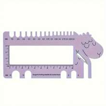 1 Stück Cartoon Lineal, süßes Schaf Design, Garn Maßband, Strick Messlineal, mit Schneideklinge, Strick Werkzeug (Rosa und Lila)