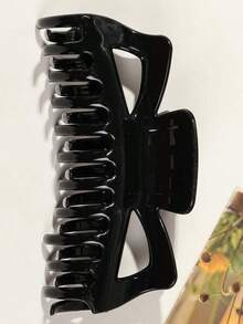 1pc Plastic Hair Clip For Updo Clips - Stylish And Simple Hair Accessory For Girls With High Ponytail Winter Claw Clips Bowknot Hair Claws Elegant Hair Clutch