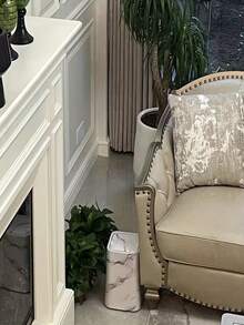 Marmor Mülleimer, Haushalt 2025 Neuer Mülleimer, Haushalt Wohnzimmer Badezimmer Küche Schlafzimmer Kipp Mülleimer, Toilettenpapierkorb, Hotel Homestay Luxuriöse hochwertige Großraum Papierkorb, Neuer Homestay Hotel Abdeckmülleimer