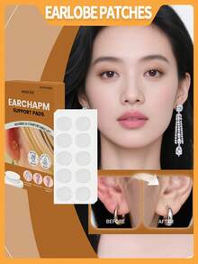50pcs/Box Invisible Ear Lobe Support Stickers, Ear Stickers, Ear Lobe Supports, Earring Protectors, Comfortable Invisible External Stickers - Invisible Earlobe Support Patches - View 2