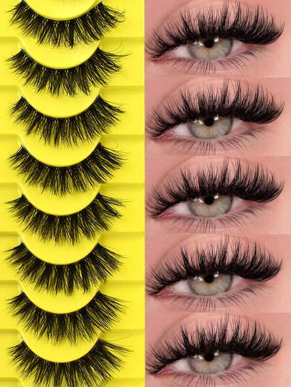 10 paires de faux cils - Aspect naturel Faux cils 3D, épais et moelleux, cils synthétiques réutilisables pour le quotidien et les événements spéciaux - Port longue durée, maquillage d'événement, design d'ailes d'ange, cils légers, extensions de cils, passionnés de maquillage, débutants en pose de cils, occasions spéciales, frisure, construction légère, multipack de cils, paquets de cils, débutants en cosplay, cils de costume, multipack de cils