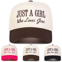 1pc Women "Literally Just A Girl Time" Embroidered Trucker Hat, Casual Street Style Baseball Cap, Suitable For Spring/Autumn Outdoor Travel