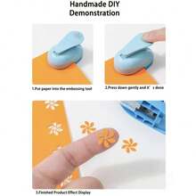 1-Piece Embossed Tool, Puncher, Creative DIY Flower-Shaped Puncher, Children's Craft Materials, Smart And Labor-Saving Flower-Shaped Machine, Suitable As A Holiday Gift For Classmates, Friends, And Family