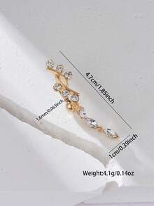 1pc Sexy Elegant Long Leaf Belly Button Ring, Women's Body Piercing Jewelry - Leaf - View 3