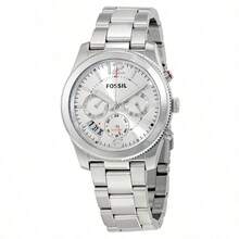 Fossil Fossil Perfect Boyfriend Silver Dial Ladies Dual Time Watch ES3883
