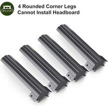 Yicensen - Marco de cama individual de 4 pulgadas de perfil bajo, no necesita somier, marco de cama de plataforma de metal resistente con patas de esquina redondeadas, fácil montaje, sin ruido, negro - 9 pulgadas - Ver 12