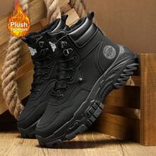 Boots Men's Shoes Autumn And Winter 2025 New High Help Work Shoes Anti-Slip Wear Thick Soled Casual Shoes Fashion Men With All Fashion Snow Shoes