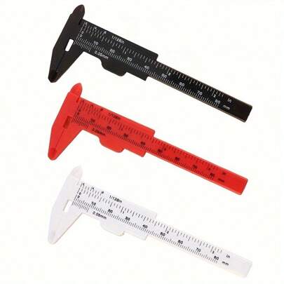 1pc    Plastic Vernier Calipers, Double Scale Plastic Vernier Calipers, Digital Vernier Calipers Metric And Imperial Calipers, Jewelry Measurements, Student Calipers, DIY Measurement Tools
