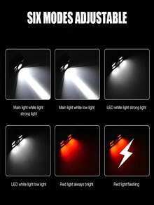 1/2/3 件便携式传感器 LED 头灯，Type-C 可充电，6 种照明模式，感应头灯，适用于户外露营头灯，加厚 ABS 塑料，耐摔耐冲击