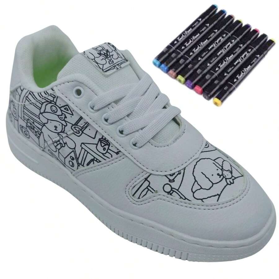 Goods Mini-Pet Children's Sneakers With Pen - White - View 1
