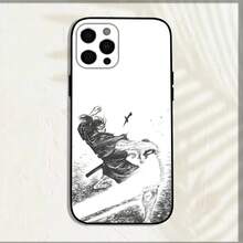 Funda de teléfono Vagabond Miyamoto Musashi compatible con  16,15,14,13,12,11,Pro,X,XS,Max,XR,Plus,Mini, funda negra suave, compatible con funda de  17, funda de  17 Pro, funda de  17 Pro Max - z6 - Ver 10
