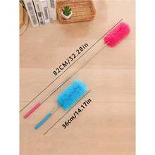1pc Extendable Super Fine Fiber Duster, Reusable, Washable, Bendable Duster With Telescopic Handle, Suitable For Home And Office - Ideal For Cleaning Ceiling Fans, Windows And Furniture. Super Fine Fiber Extendable Manual Dust Cleaning Brush For Home Air Conditioner, Feather, Car And Furniture Cleaning - Multicolor - View 8