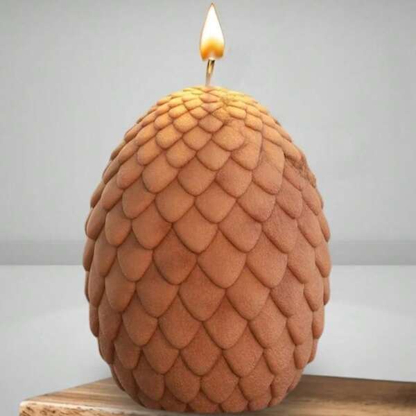 1 Three-Dimensional Pine Cone Scented Candle Mold Christmas Pine Cone Handmade Soap Plaster Home Resin Scented Plaster Candle Mold - Wedding Decoration/Thanksgiving Gift/Christmas Gift, Halloween Gift, Easter Gift, Valentine's Day Holiday Gift/Birthday Gift/Home Decoration