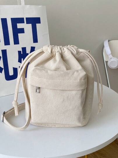 女士秋冬新款灯芯绒斜挎包时尚简约复古单肩包户外休闲百搭大容量通勤包