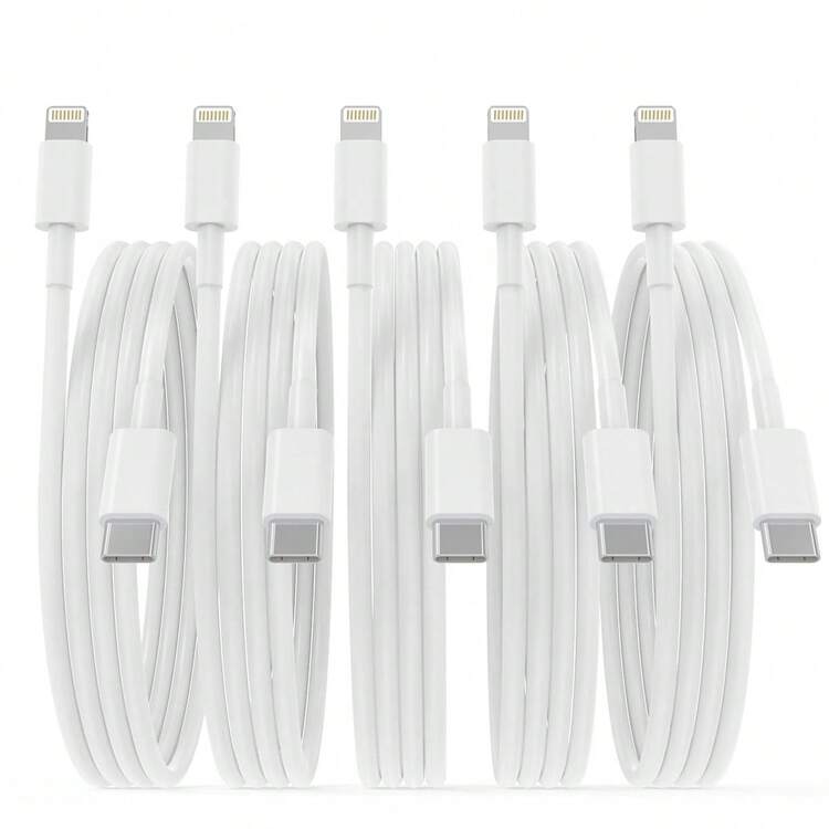 1/3/5 件 Apple Lightning 充电线，快速充电，长度 3.3 英尺/100 厘米，兼容 14 13 12 11 Pro Max Plus - 白色 - 查看 11
