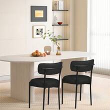 2 Teddybär-Samt-Esszimmerstühle, Schlafzimmer-Lounge-Sessel, minimalistische Esszimmerstühle im europäischen Stil Mit weichen Kissen und Metallbeinen, in mehreren Farben erhältlich Weihnachtsmöbel