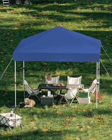 Pop Up Canopy Tent,Outdoor Canopy,10*10FT Commercial Instant Tent Without Sidewall,Portable Sun Shelter With Carry Bag,One-Person Set Up For Picnic Camping Events - Azul - Ver 6