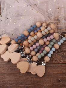 1 Personalized Pacifier Clip Custom Baby Pacifier Clip DIY Custom Name Mouth Clip Mouth Chain - Friend Gift/Comfort Gift/Wooden Chain Gift/Holiday Gift/Birthday Gift/New Year Gift, First Gift, Super Cute ,Sequins Colorful,Cute,Adorable,Funny,Kawaii Custom,Personalized,Unique,Customized Ideal Gifts For Him