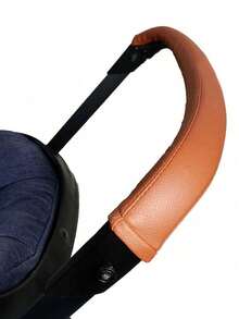 1pc Baby Stroller Handlebar Cover, Removable & Washable Zipper Handle Grip - Black - View 5