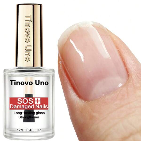 Tinovo Uno Base fortalecedora con queratina para uñas débiles y dañadas físicamente, previene que tus uñas se astillen, productos para el cuidado de las uñas