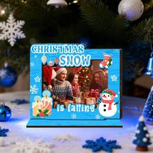 1 pezzo, Cornice fotografica natalizia, Cornice fotografica commemorativa in legno, Utilizzabile per decorazione da tavolo in casa o camera da letto, Regalo per le feste, Adatto per compleanni, Natale, Ringraziamento, Capodanno, Senza bisogno di alimentazione, Decorazione natalizia