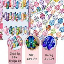 80-Piece Butterfly Bible Label Index Tabs ,ButterFly Design, Easy NavigationLarge Font Sacred Text Easy Peel-Off Labels For Faith-Based Study Bibles & Diaries, Perfect Gift For Believers