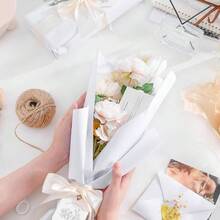 White Paper Kraft Arts Paper Roll - 17.5 Inches By 49.2 Feet 15m Wrapping Paper New Year CraftsDrawing Art PAP01WH - 白色 + 44.5 公分 x 15 公尺 [17.5 英吋 x 49.2 英尺] - 查看 4