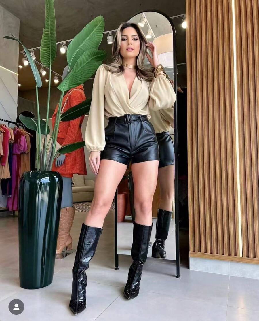 body de feminana - Caqui - Visão 1