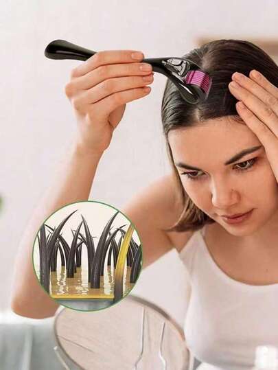 600/540/192Needle Derma Roller Microneedle Roller For Face, Scalp, And Facial Hair,MTS Air Injection Facial Roller Cosmetic Tool For Beauty Salons/Home Use; Back-To-School Gifts For Overseas Students