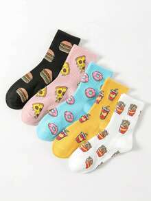 5雙卡通時尚女襪