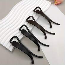 Elegante clip de plátano de plástico mate antideslizante y giratorio | Clip de cabello francés simple para mujer, accesorio de cabello rectangular para coletas, moños y peinados diarios, el regalo perfecto para ella, diseño elegante, clip de cabello duradero, clip de fijación de recogido, clip de cabello para mujer, clip de parte posterior de la cabeza, horquilla, accesorio de cabello tipo clip de plátano