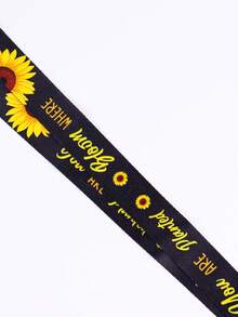 1pc Cute Sunflower Teacher Lanyard With ID Card Holder, Metal Keychain And Phone Rope, Polyester Phone Lanyard Necklace For Keys, Keychains, And Passes. It Is A Great Gift For Women, Teachers, Students, And Staff