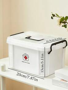 大容量多层白色极简急救箱，家用医疗收纳箱，家庭、办公室、宿舍必备，四季皆宜 - 白色 - 查看 10