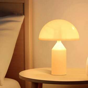 1PC Touch Sensor Mushroom Small Table Lamp, Colorful Gradient Light/Warm White Light Mushroom Lamp, Battery Operated Desktop Decoration Night Lamp For Room, Bedroom, Living Room, Party Decoration