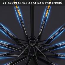 Paraguas Plegable Automático, Paraguas de Bolsillo para Lluvia y Sol, Sombrilla Plegable Grande Resistente al Viento y Lluvia con Protección UV, Portátil para Hombres y Mujeres - Beige - Ver 3