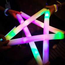 20pcs Light Up Foam Stick Led Glow In Dark Sticks Party Foam Stick UK - Multicolor - View 5