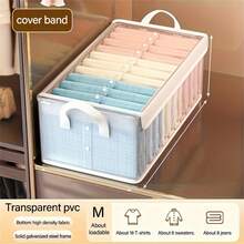 1PC Transparent Stackable Storage Box With Lid,Large Storage Container With Handle,Space Saving For Storage And Organisation,Multi-Functional Storage Box,Transparent Storage Boxes Organiser,Thickened Storage Boxes,Household,Dorm Room,Bedroom,Closet Storage Boxes. - Clear - View 9