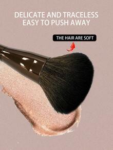 Princess Rose 公主玫瑰1专业双头化妆刷，一刷多用（包含粉底刷和腮红刷），采用柔软纤维材质，方便携带，爱美人士必备！ - 咖啡棕 - 查看 4