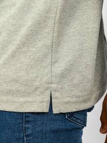 Camisa Polo Cinza Masculina Casual Clássica Confortável - Cinza - Visão 5