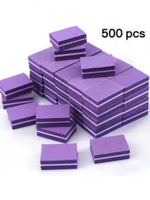 1/10/30/50/100/150/300/500片装迷你指甲抛光块，适用于亚克力指甲和天然指甲，100/180目指甲抛光块，散装指甲抛光块，专业美甲锉